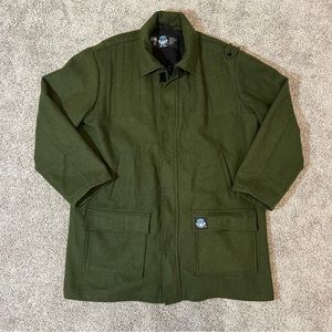 SWANNDRI WOOL OVERCOAT ‘Olive’ SIZE XXL